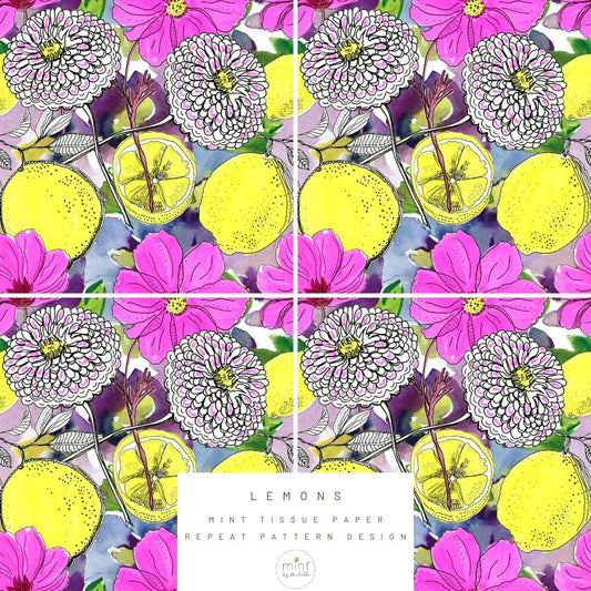 Lemons - Mint Tissue Paper - The Mustard Seed Collection, The Seed