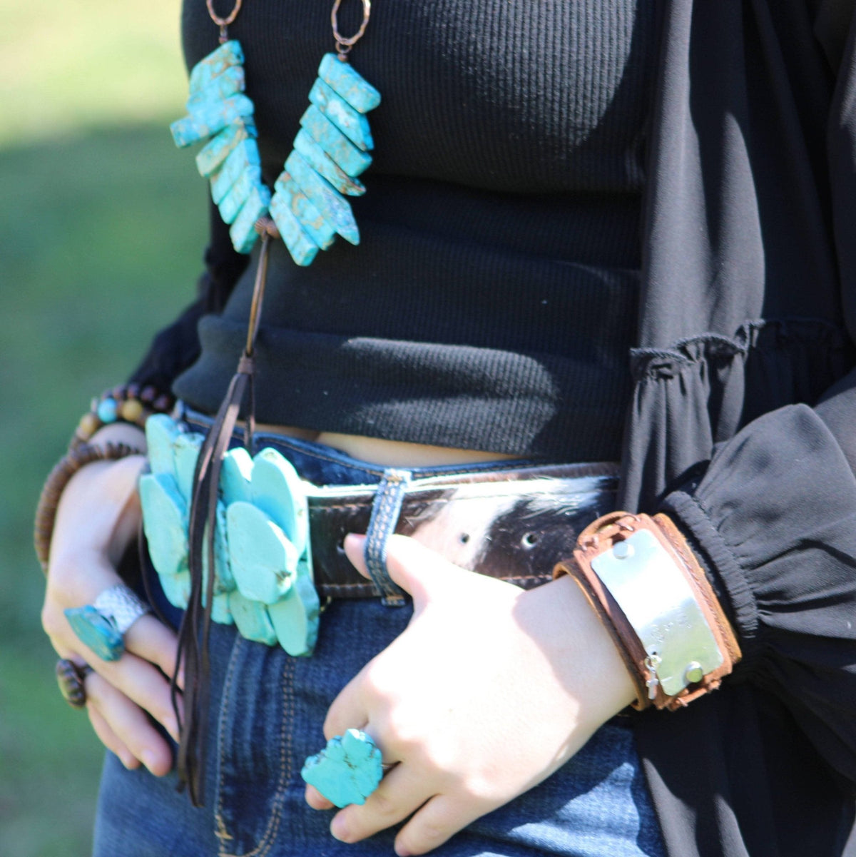 Livin' On A Prayer Hand Stamped Genuine Leather Cuff - The Mustard Seed Collection, The Seed