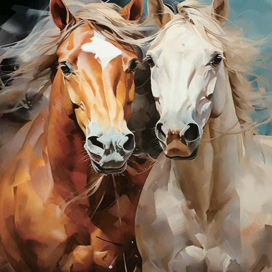 A1 Majestic Horses Mint Decoupage Paper
