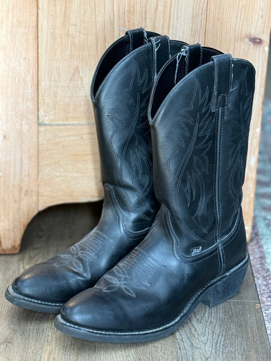 Men's Size 10.5D Justin Boots - Black