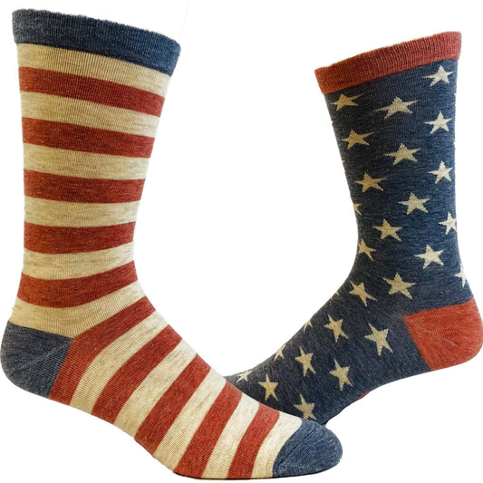 Men's Stars And Stripes Socks: Size 9-11 - The Mustard Seed Collection, The Seed