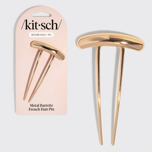 Mini Metal Barrette French Hair Pin - Gold - The Mustard Seed Collection, The Seed