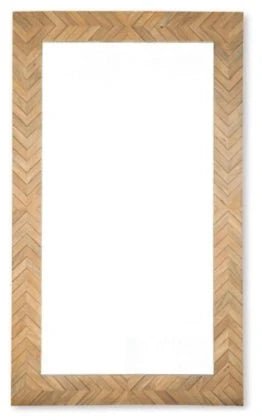 NEW! Chevron Mango Wood Floor Mirror - The Mustard Seed Collection, The Seed