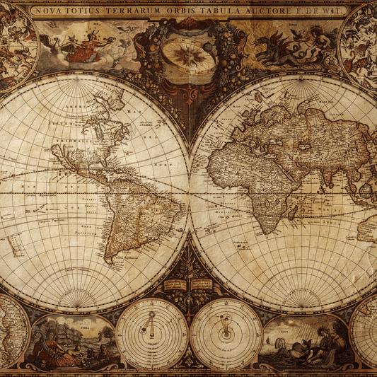 Old Map - A1 size large Decoupage Paper - The Mustard Seed Collection, The Seed