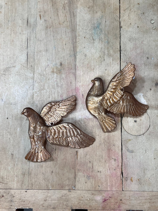 Pair of Bronze-Colored Soaring Doves - The Mustard Seed Collection, The Seed