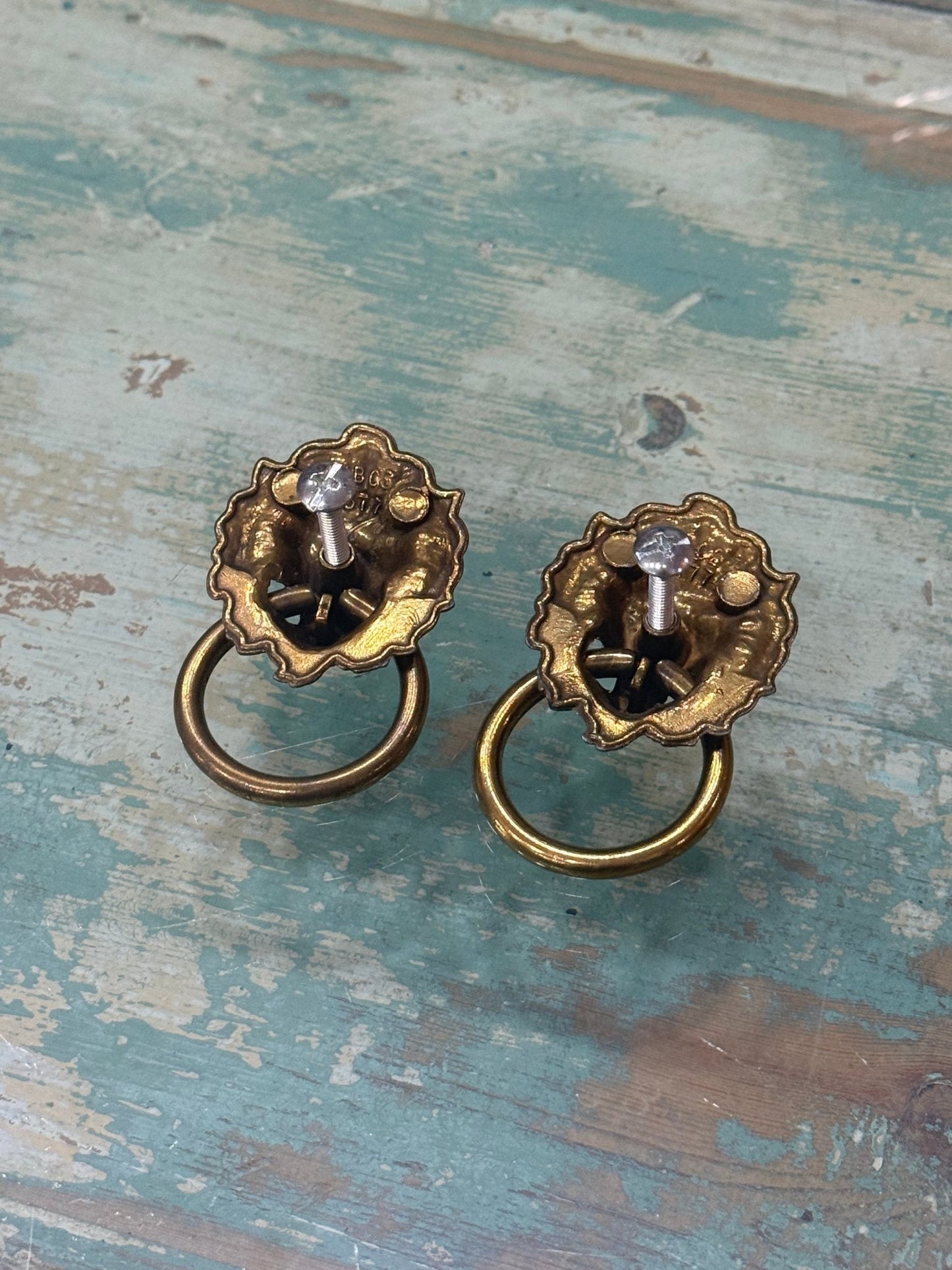 Pair of Vintage Lion Pull or Cabinet Handle