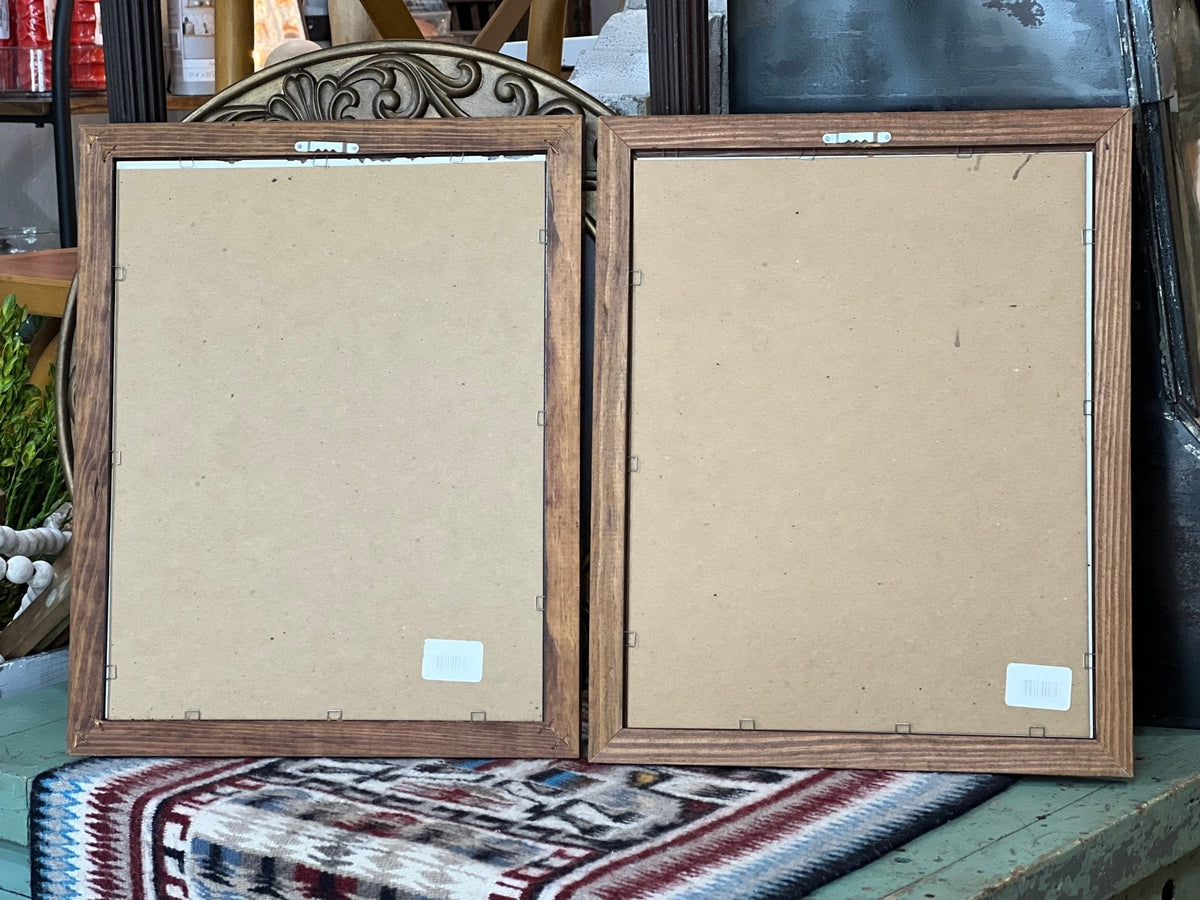 Pair of Wood Framed Duck Prints