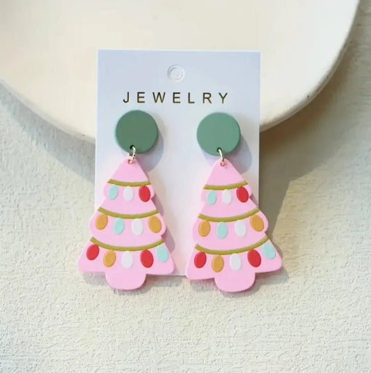 Palm Beach Holiday Tree Earrings - The Mustard Seed Collection, The Seed