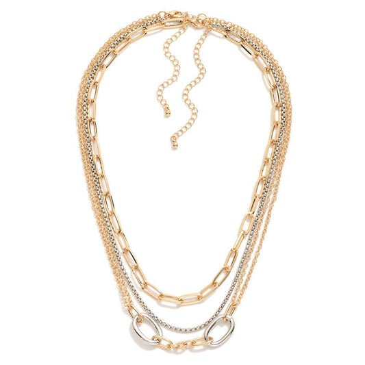 Paperclip, Square, & Cable Link Chains, set of 2