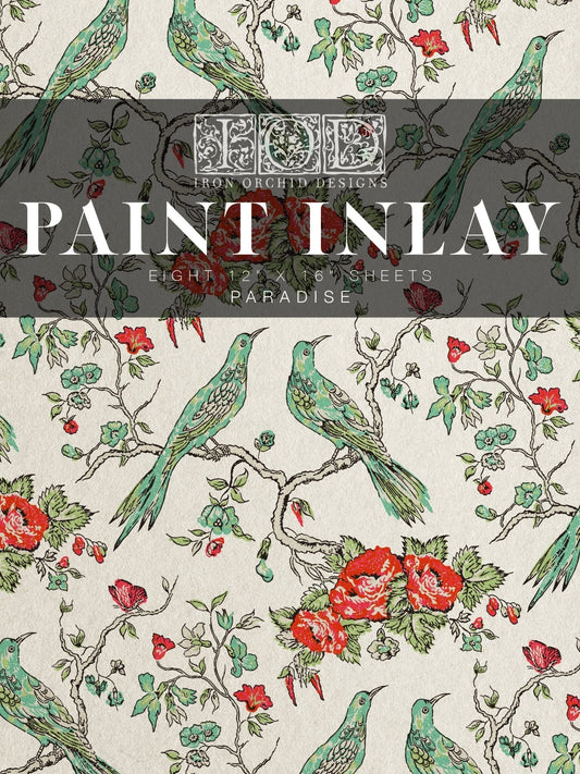 Paradise IOD Paint Inlay 12x16 Pad - The Mustard Seed Collection, The Seed