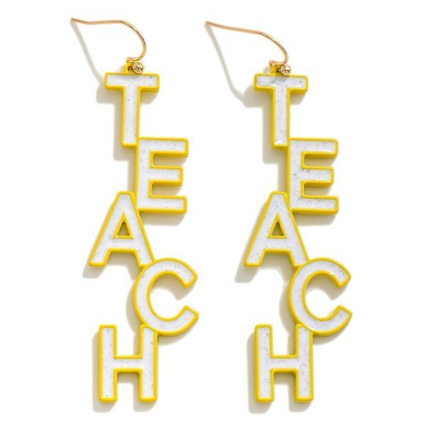 Resin 'Teach' Drop Earrings Featuring Speckle Detail - The Mustard Seed Collection, The Seed
