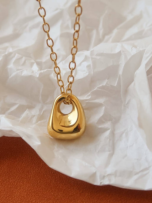 Rosélia 18K Gold Non-Tarnish Charm Necklace: Yellow Gold - The Mustard Seed Collection, The Seed