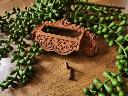 Rusty Iron Cup Handle "Victoria" - SINGLE KNOB - The Mustard Seed Collection, The Seed