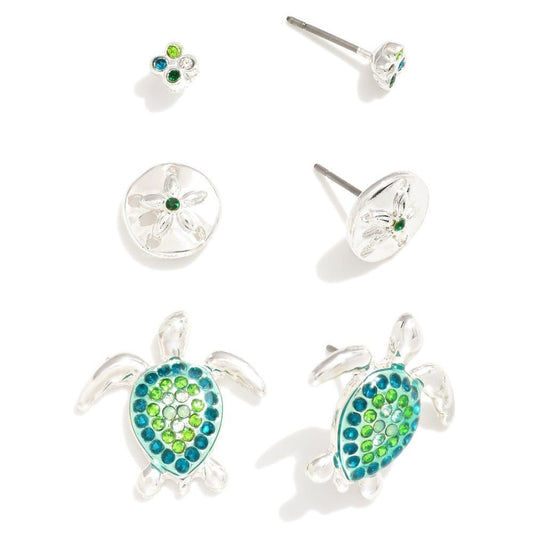 Sea Creature Stud Earrings