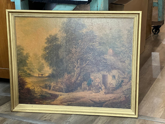 Set of 3 Gold Framed Oil Paints - The Mustard Seed Collection, The Seed