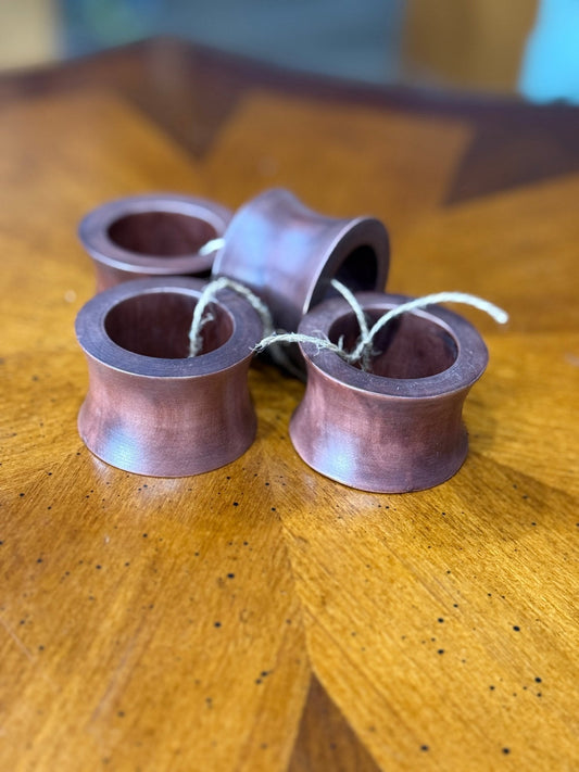 Set of 4 Wooden Napkin Rings - The Mustard Seed Collection, The Seed