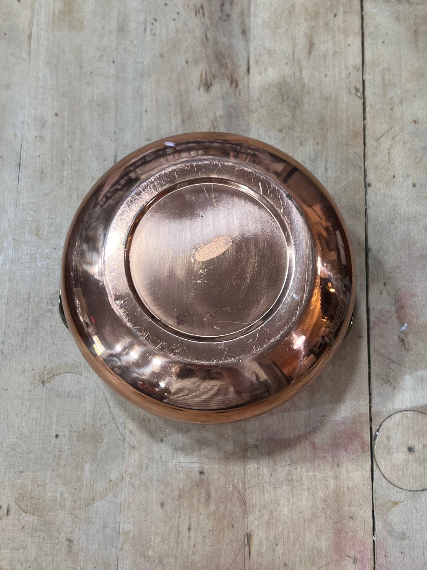 Small Copper Bowl with Handles