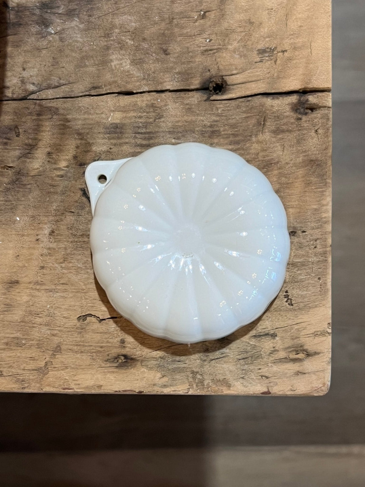 Small White Dish with Hanging Hole - The Mustard Seed Collection, The Seed