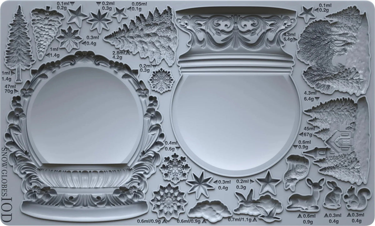 Snow Globes 6X10 IOD Mould - The Mustard Seed Collection, The Seed