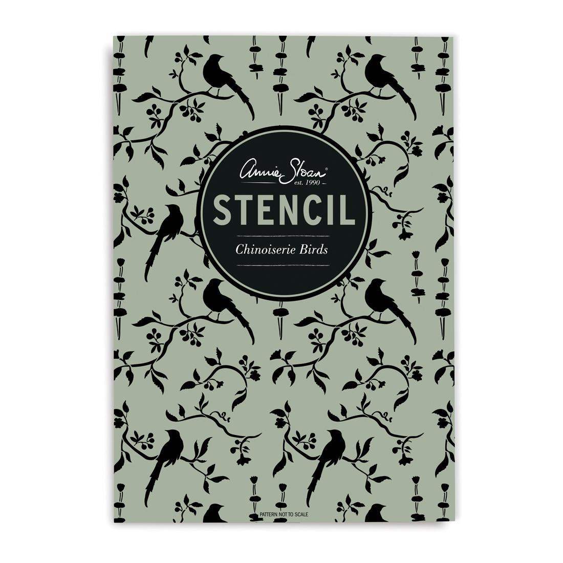 Stencil - Chinoiserie Birds - The Mustard Seed Collection, The Seed
