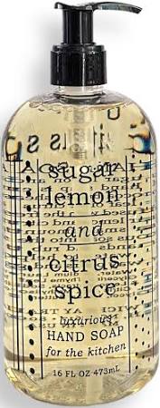 Sugar Lemon Citrus Spice 16oz Kitchen Soap - The Mustard Seed Collection, The Seed