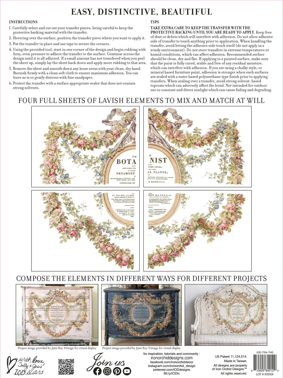 The Botanist IOD Transfer 12x16 Pad - The Mustard Seed Collection, The Seed