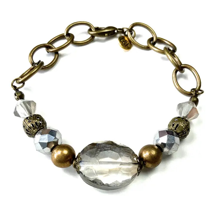 Beaded Bracelet w/Chain & Clasp