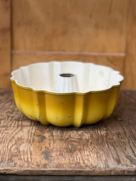 Vintage 1970s Vintage Yellow Nordic Ware Fluted Cake Mold - The Mustard Seed Collection, The Seed