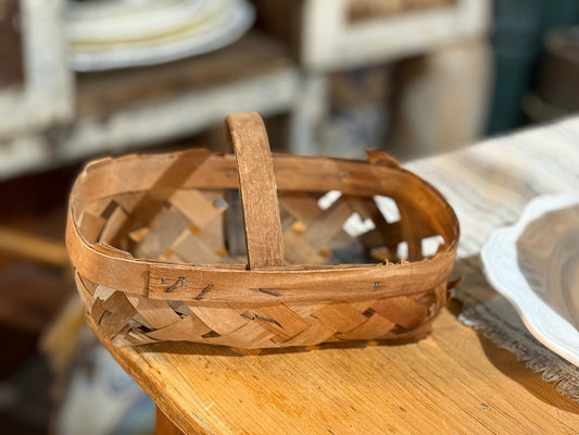 Vintage Farmhouse Basket- Basket with Handle - The Mustard Seed Collection, The Seed