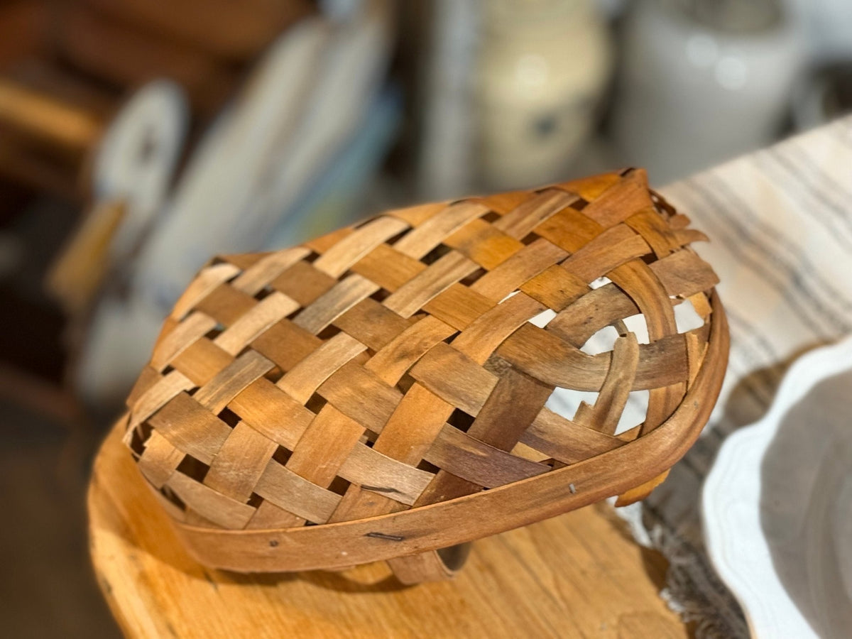 Vintage Farmhouse Basket- Basket with Handle - The Mustard Seed Collection, The Seed