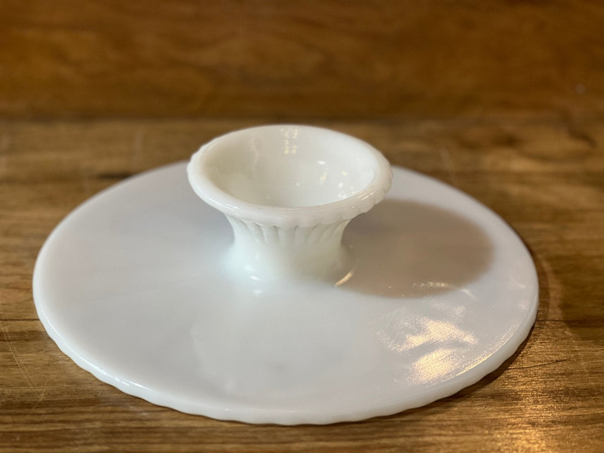 Vintage Milk Glass Cake Stand - The Mustard Seed Collection, The Seed