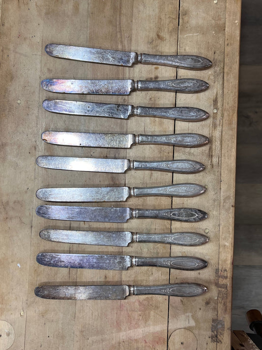 Vintage Ornate Hollow-Handle Silverplate Dinner Knife – Sold Individually - The Mustard Seed Collection, The Seed