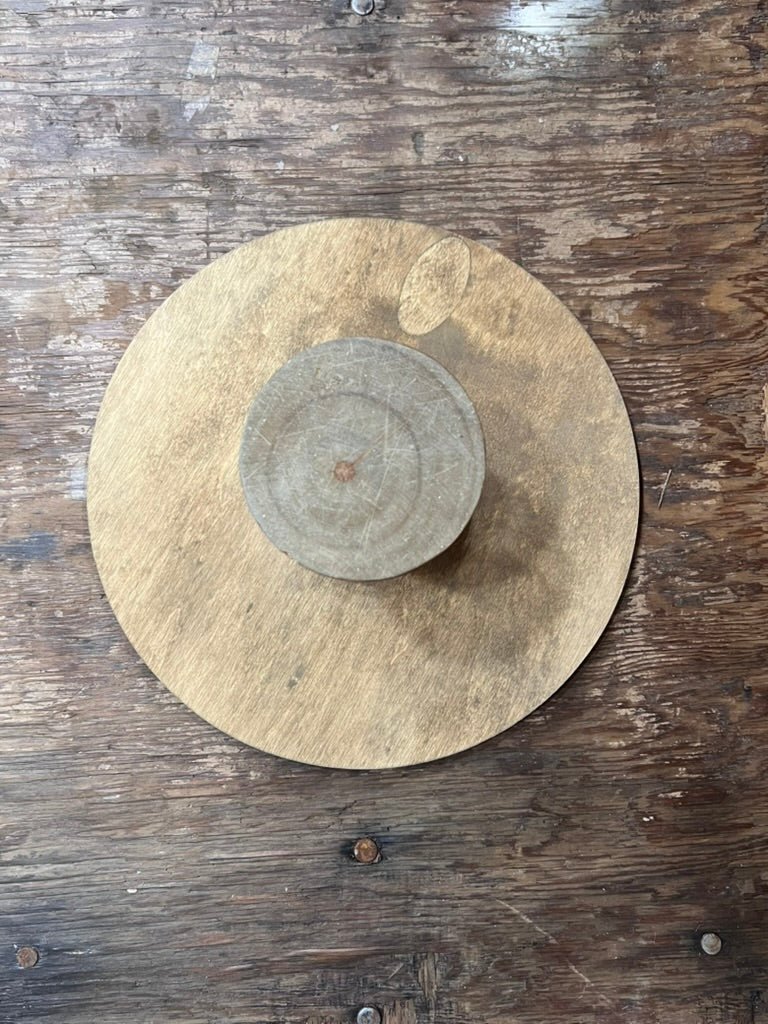 Vintage Wooden Pedestal Riser - The Mustard Seed Collection, The Seed