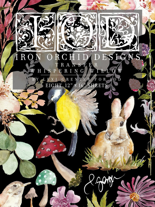 Whispering Willow IOD Transfer 12x16 Pad - The Mustard Seed Collection, The Seed