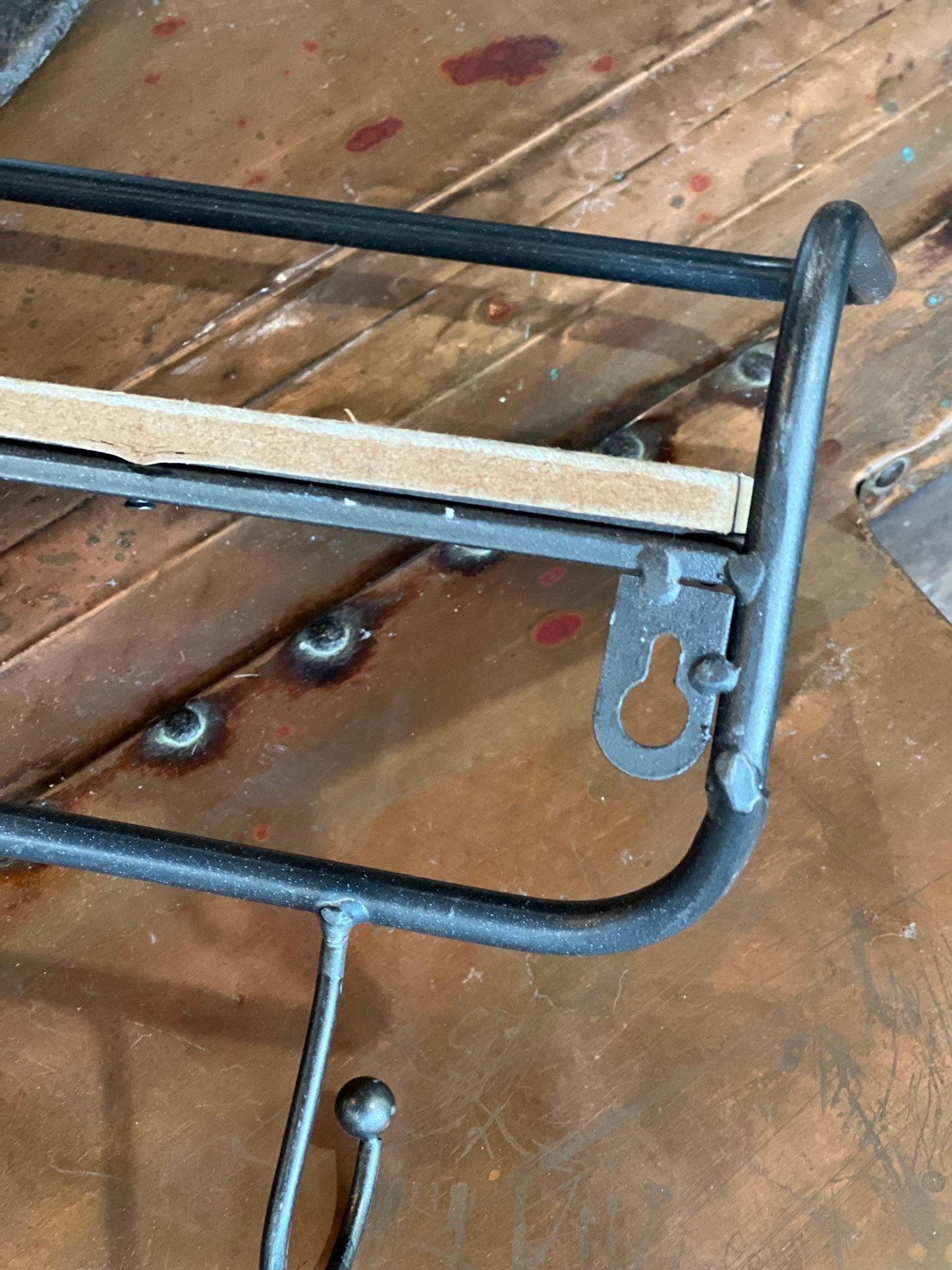Wooden Shelf With Hooks