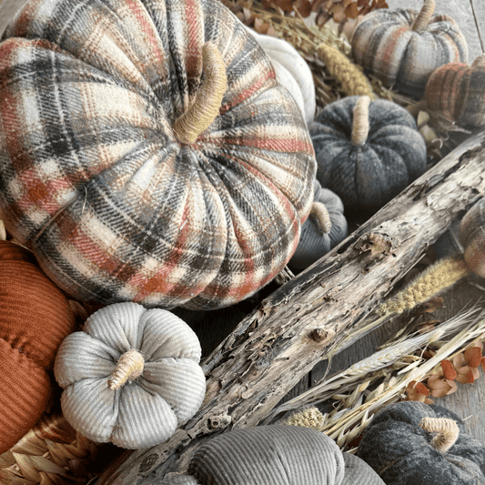 XL Sienna Plaid Pumpkin - The Mustard Seed Collection, The Seed