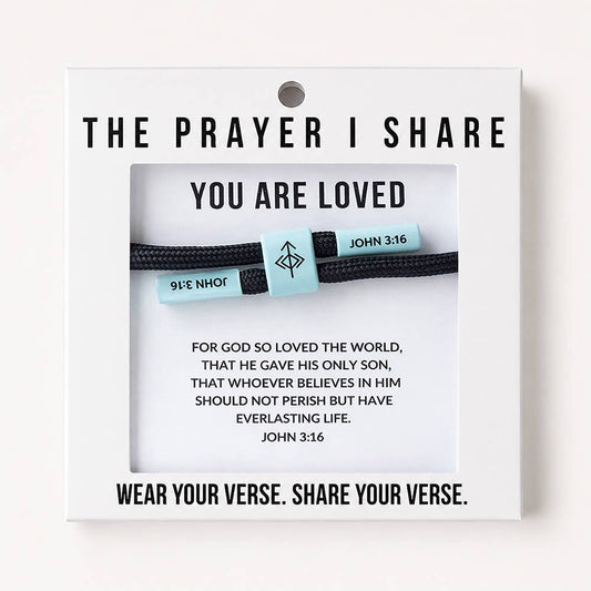 YOU ARE LOVED Christian Cord Bracelet, Faith Gifts The Prayer I Share