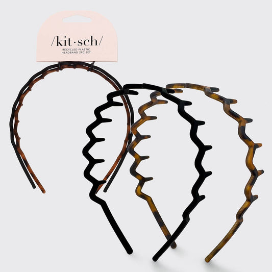 Zig Zag Headband 2pc - Black & Tort - The Mustard Seed Collection, The Seed