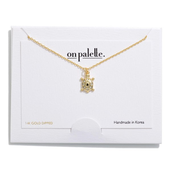 Dainty Chain Link Necklace Featuring Sea Turtle Pendant Judson