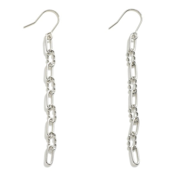 Textured & Bent Dainty Chain Link Earrings Judson
