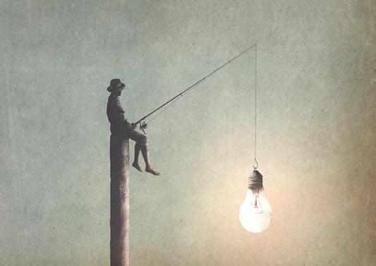 A1 Fishing For Ideas Mint Decoupage Paper