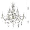 9 Light Crystal Plug In White Chandelier