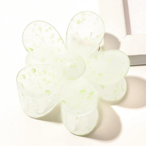 Translucent Monochromatic Paint Splatter Flower Hair Clip Default Title