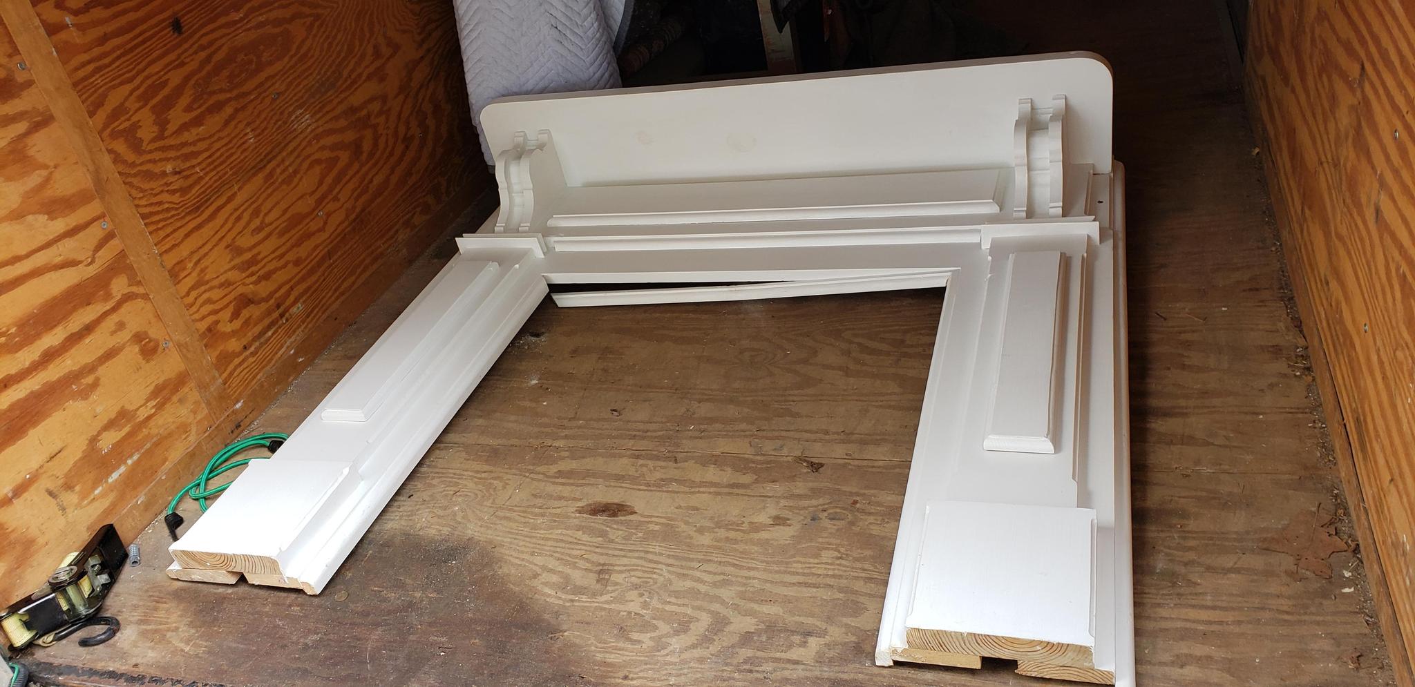 Antique White Painted Mantle Renningers