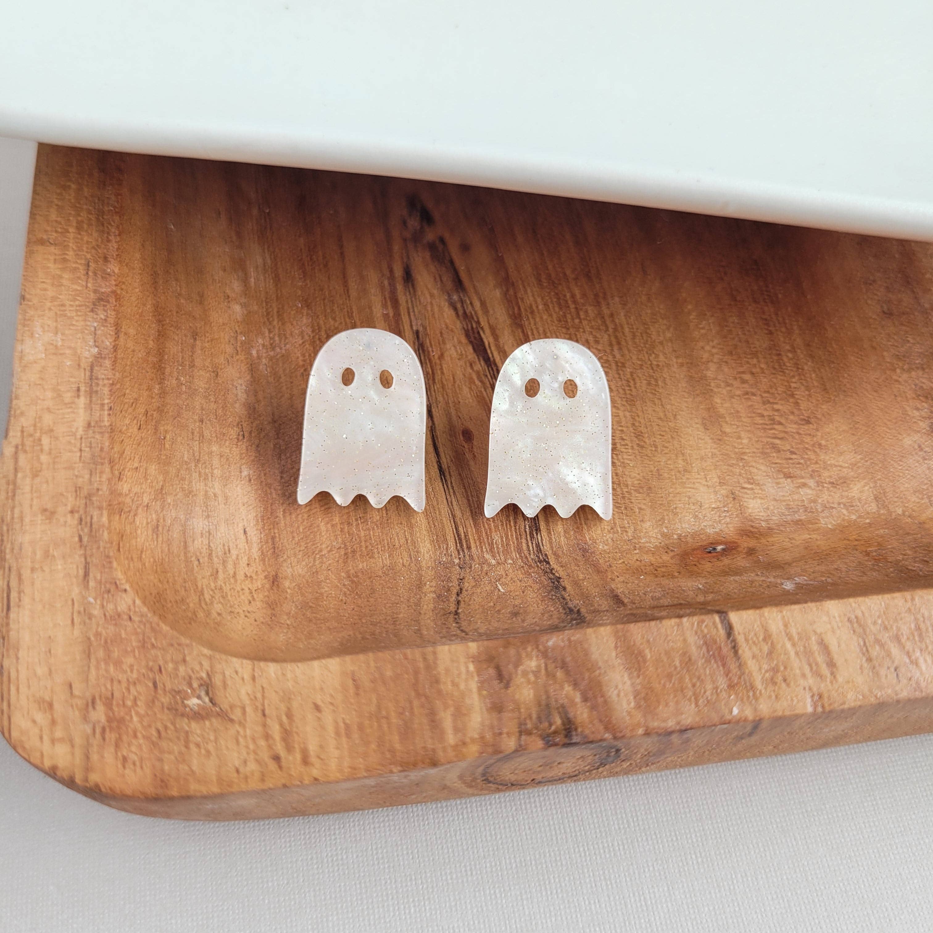Ghost Studs / Halloween Earrings Spiffy & Splendid