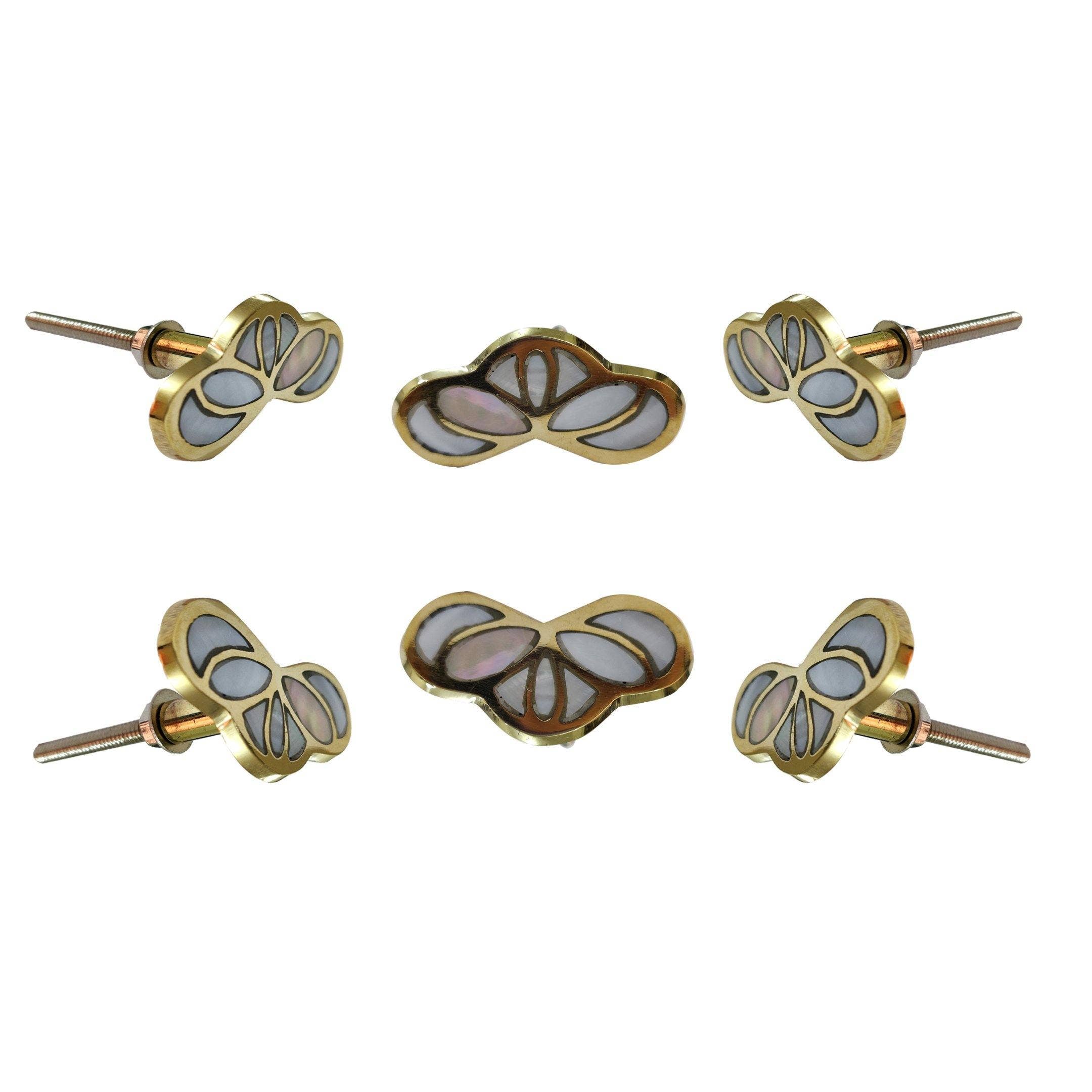 Set of 6 Kate Mother Of Pearl knob Perilla Home