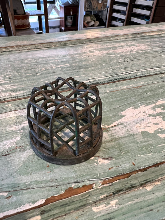 Small Vintage Metal Flower Frog