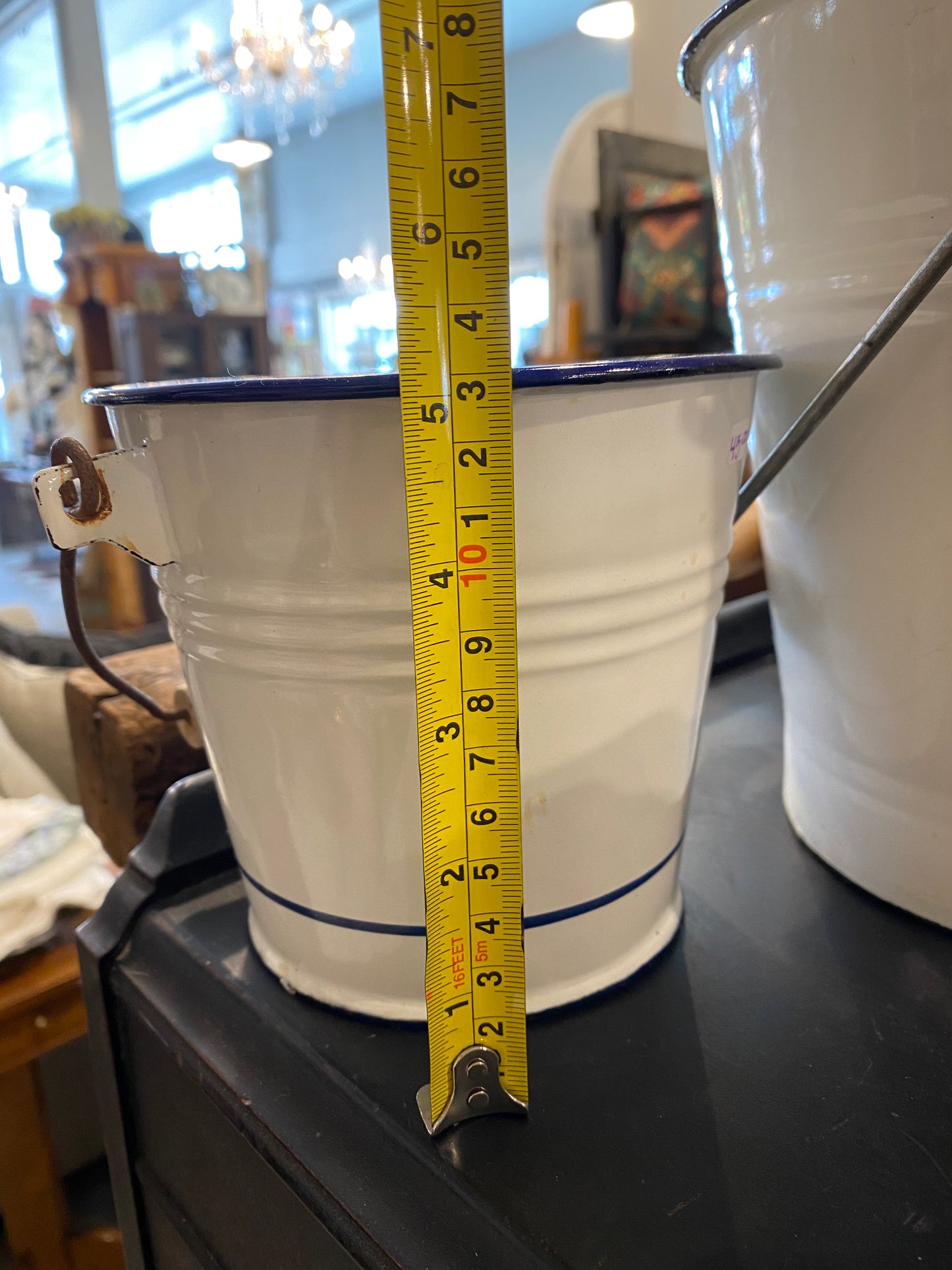 Vintage Swedish Enamel Small Pale