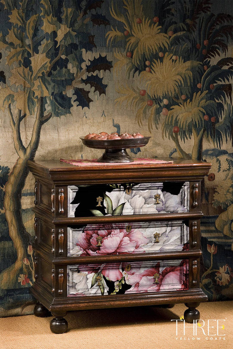 Peonies - A1 size large Decoupage Paper - pink flowers - The Mustard Seed Collection, The Seed