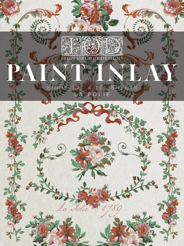 La Folie IOD Paint Inlay 12x16 Pad - The Mustard Seed Collection, The Seed